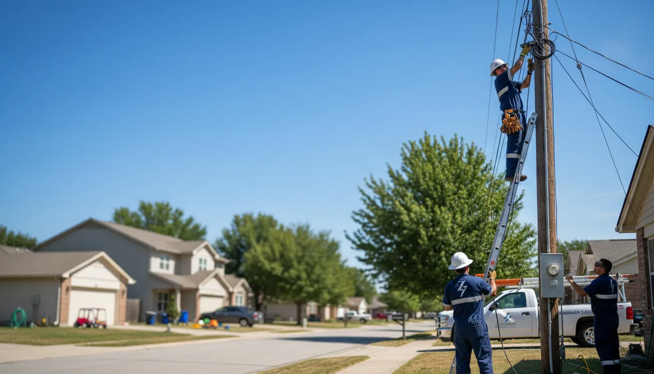 Residential electrician providing installation services in Bismarck, IL